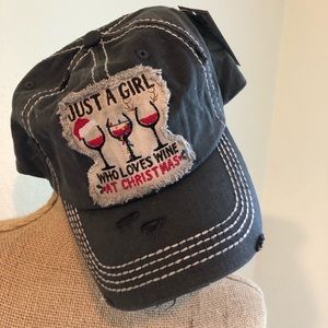 Just a girl who loves wine at Christmas hat